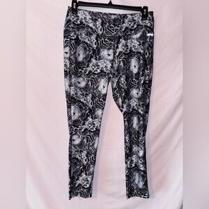 Jockey Black and White Botanical Print Leggings